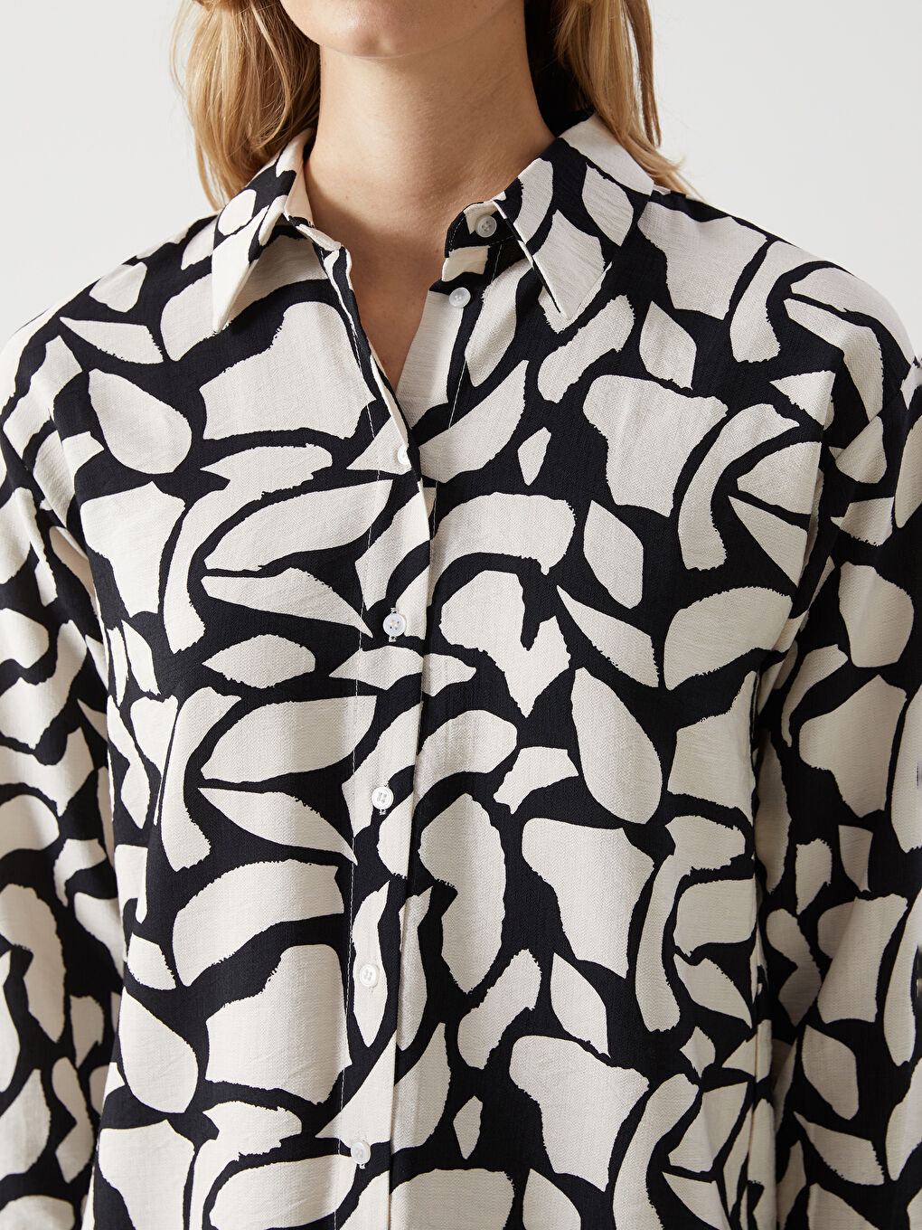 Patterned Women's Shirt Tunic -S5FE35Z8-LQJ