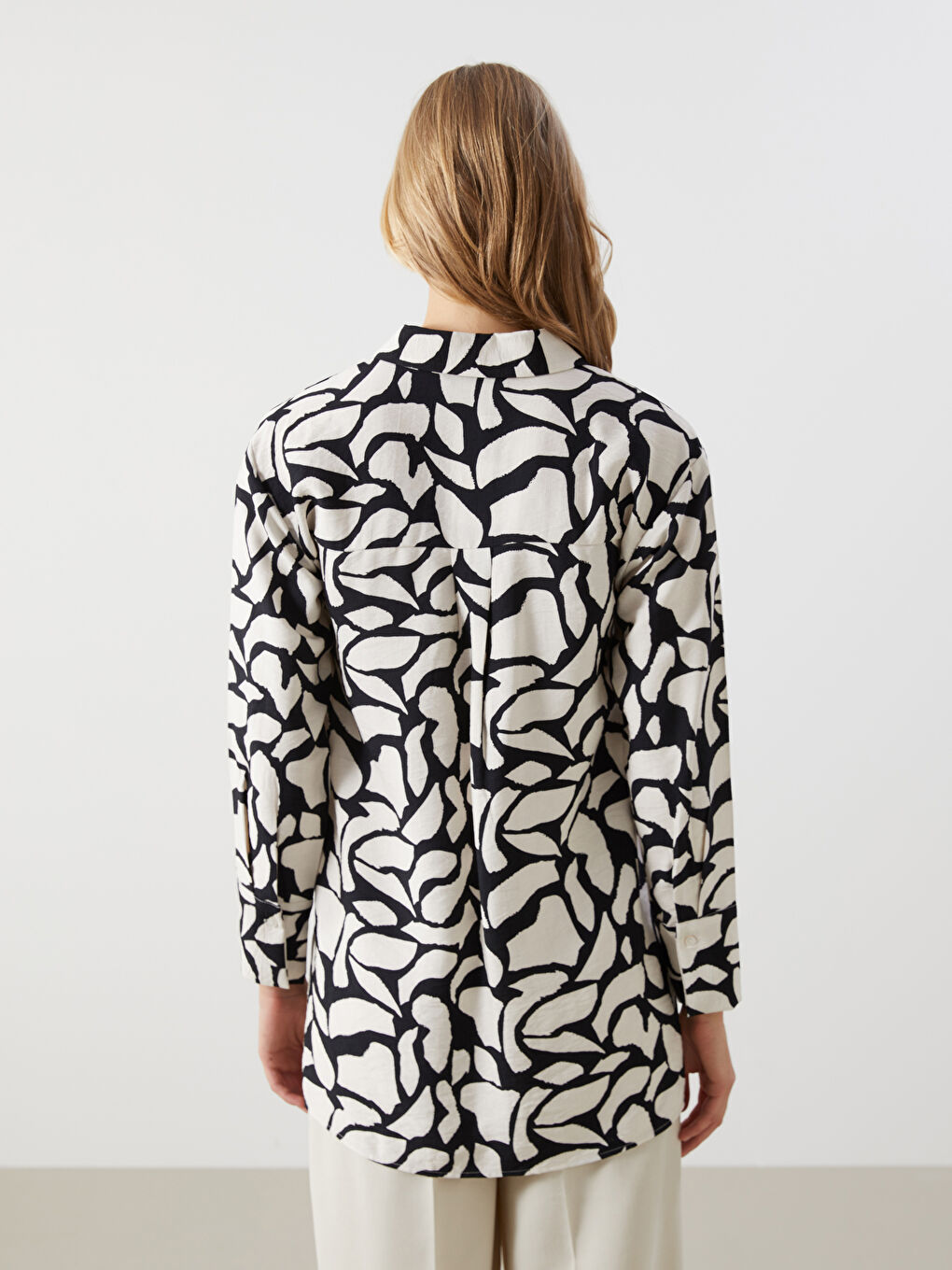 Patterned Women's Shirt Tunic -S5FE35Z8-LQJ