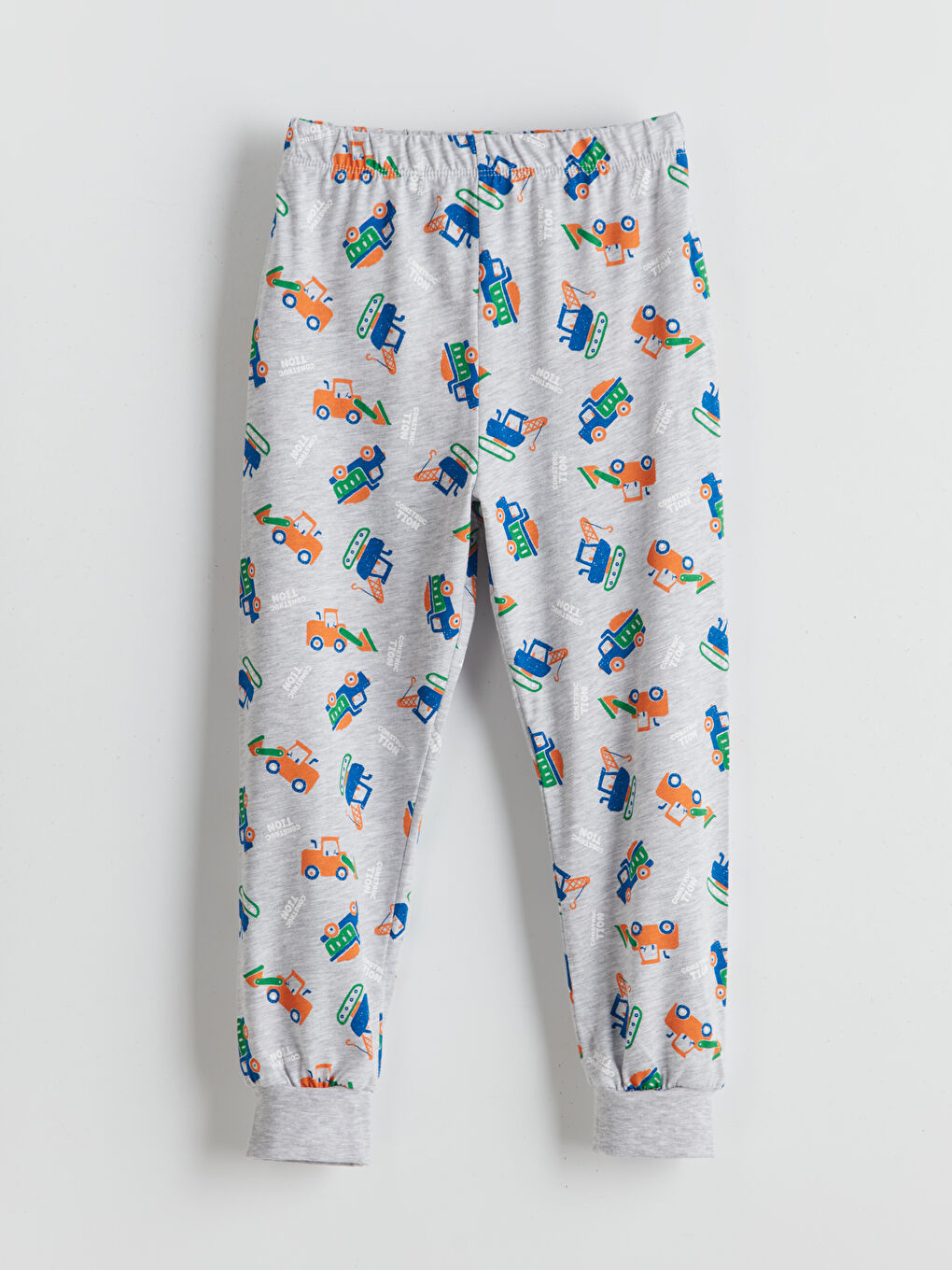 Gri Beli Lastikli Baskılı Erkek Çocuk Pijama Alt