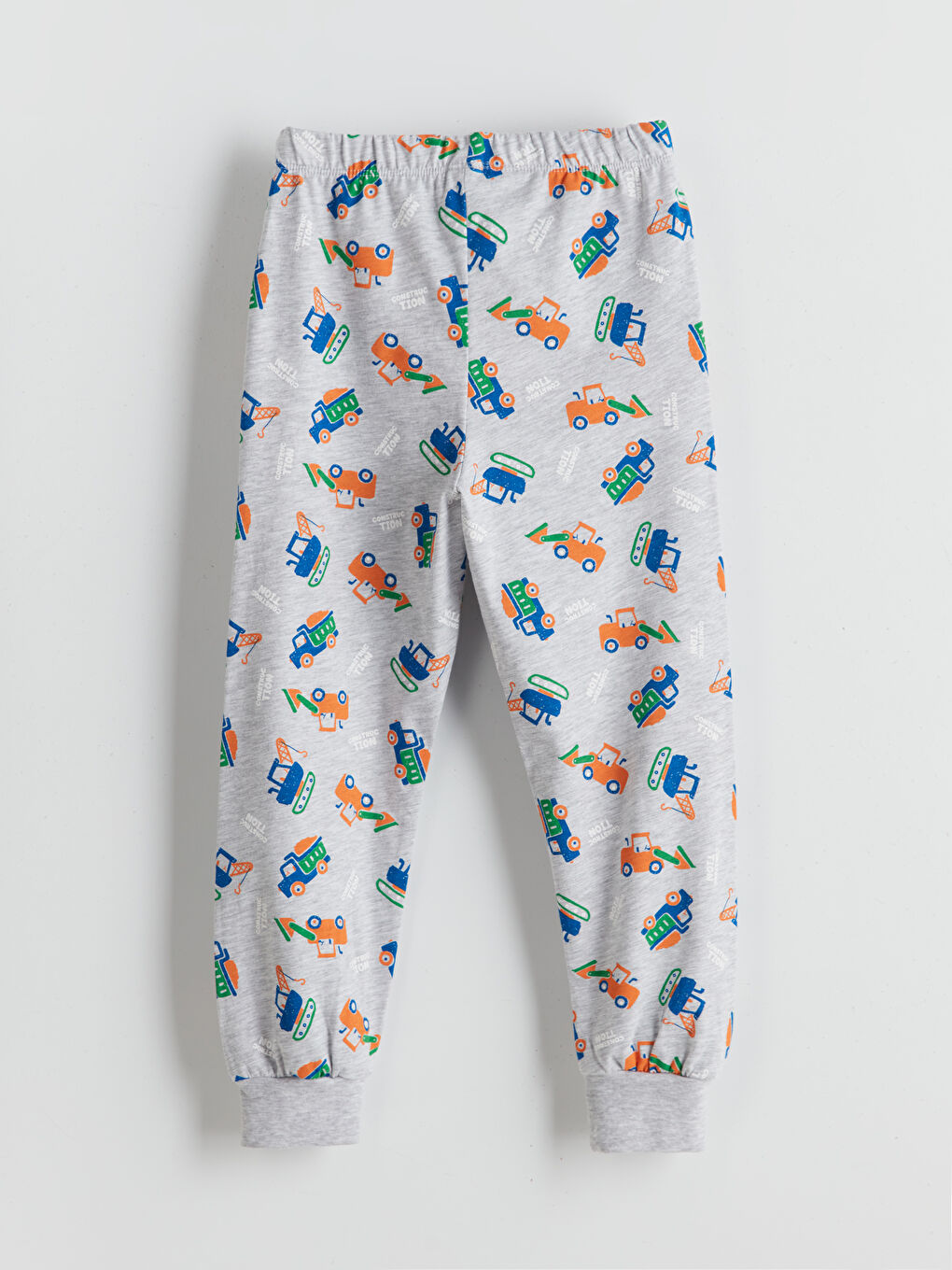 Gri Beli Lastikli Baskılı Erkek Çocuk Pijama Alt-1