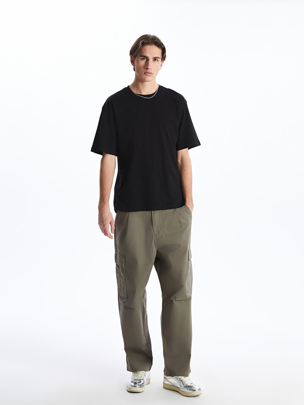 Crew Neck Plain Men's T-Shirt -S5FF13Z8-CVL
