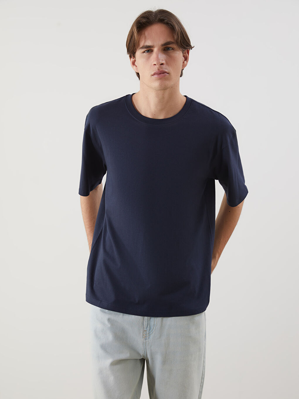 XSIDE Crew Neck Plain Men's T-Shirt -S5FF13Z8-YRV