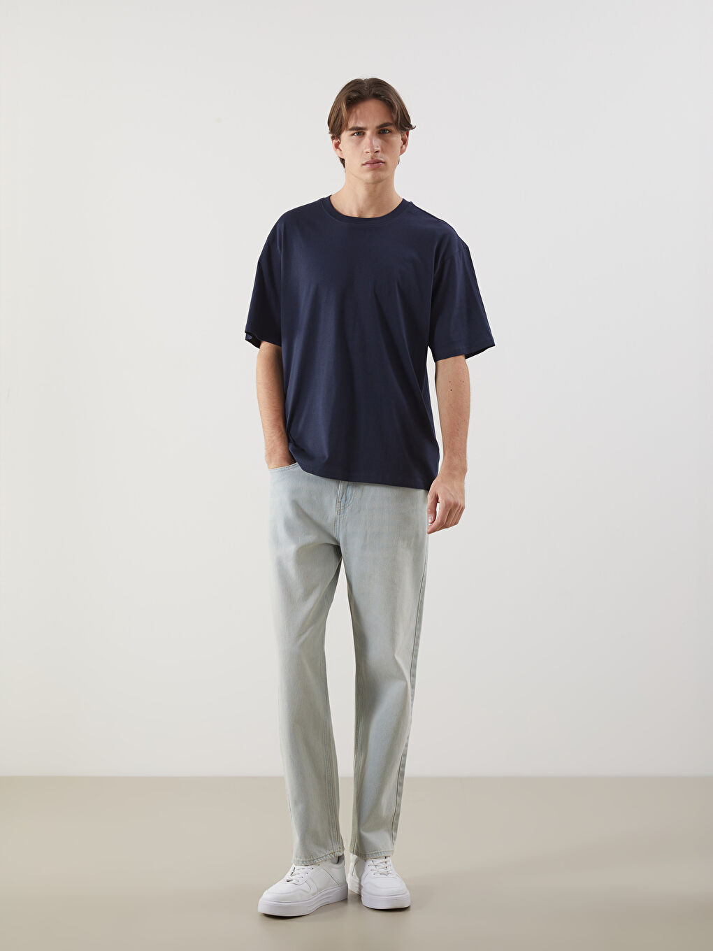 XSIDE Crew Neck Plain Men's T-Shirt -S5FF13Z8-YRV