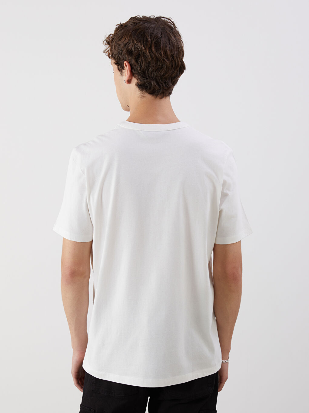 Crew Neck Men's T-Shirt with Pocket -S5FF28Z8-EEW