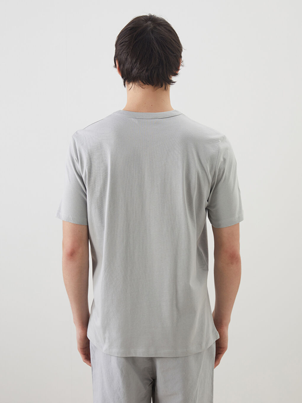 Crew Neck Men's T-Shirt with Pocket -S5FF28Z8-Z4A