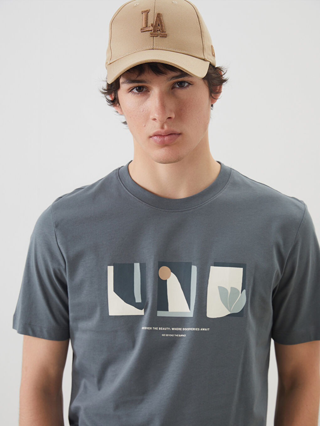 Crew Neck Printed Jersey Men's T-Shirt -S5FF30Z8-Z43