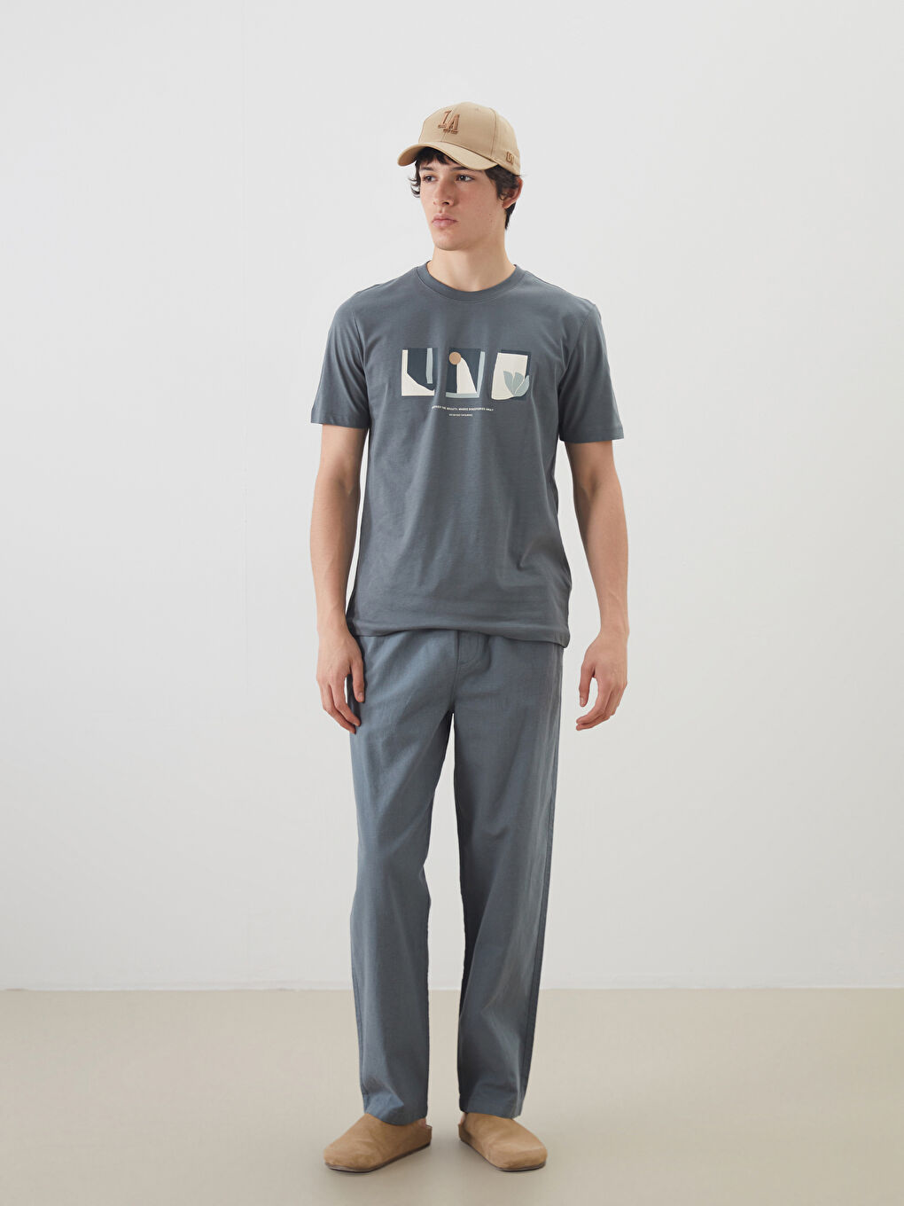 Crew Neck Printed Jersey Men's T-Shirt -S5FF30Z8-Z43