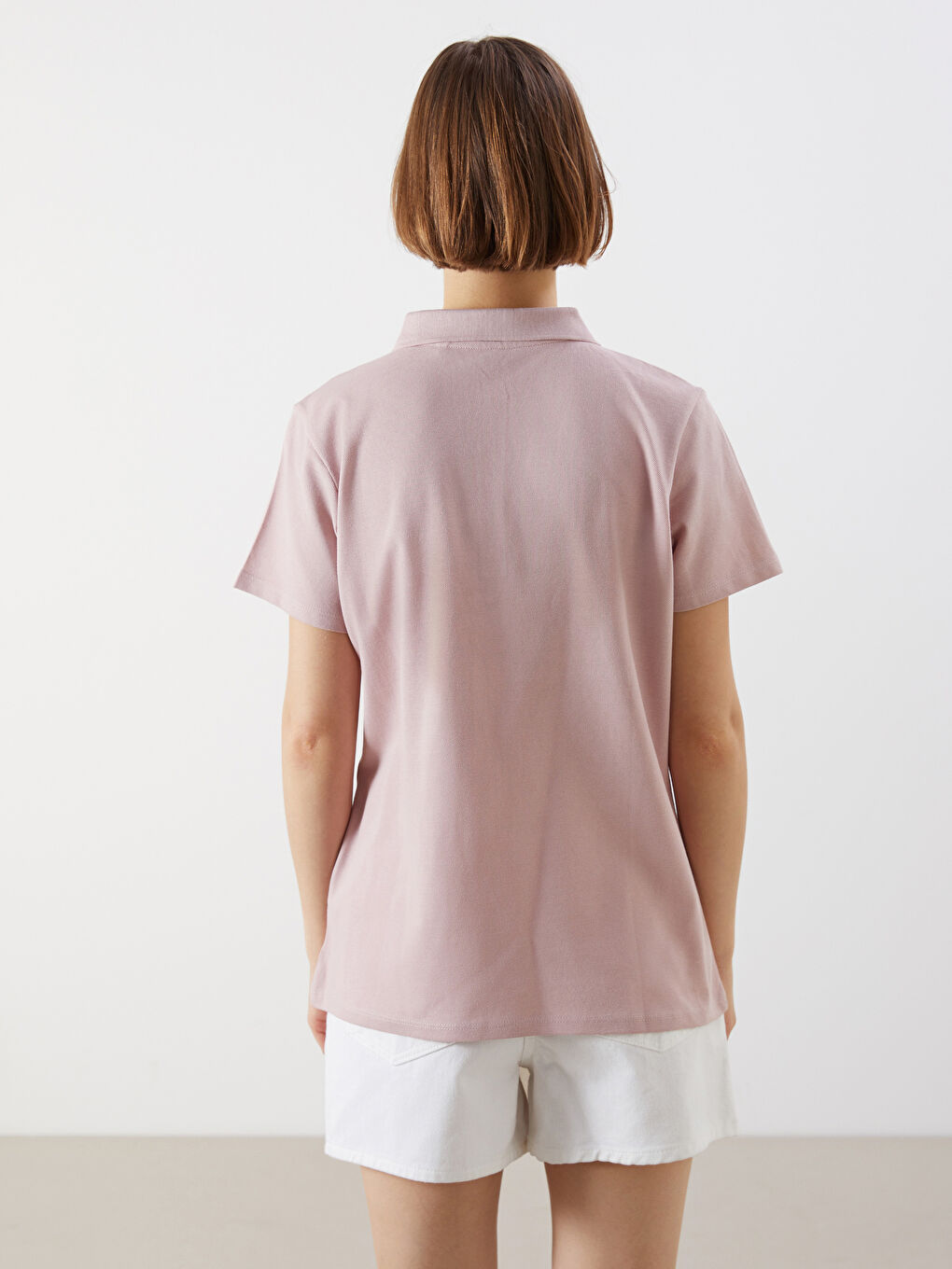 Polo Neck Pique Women's T-Shirt -S5FF46Z8-FHP