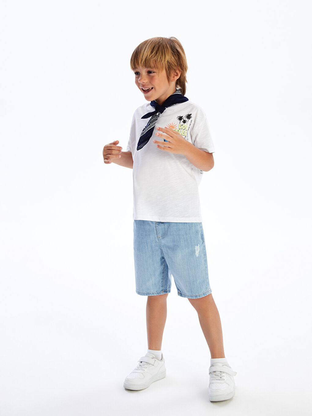 LCW Kids Boys' Adjustable Waist Denim Shorts -S5FF52Z1-476