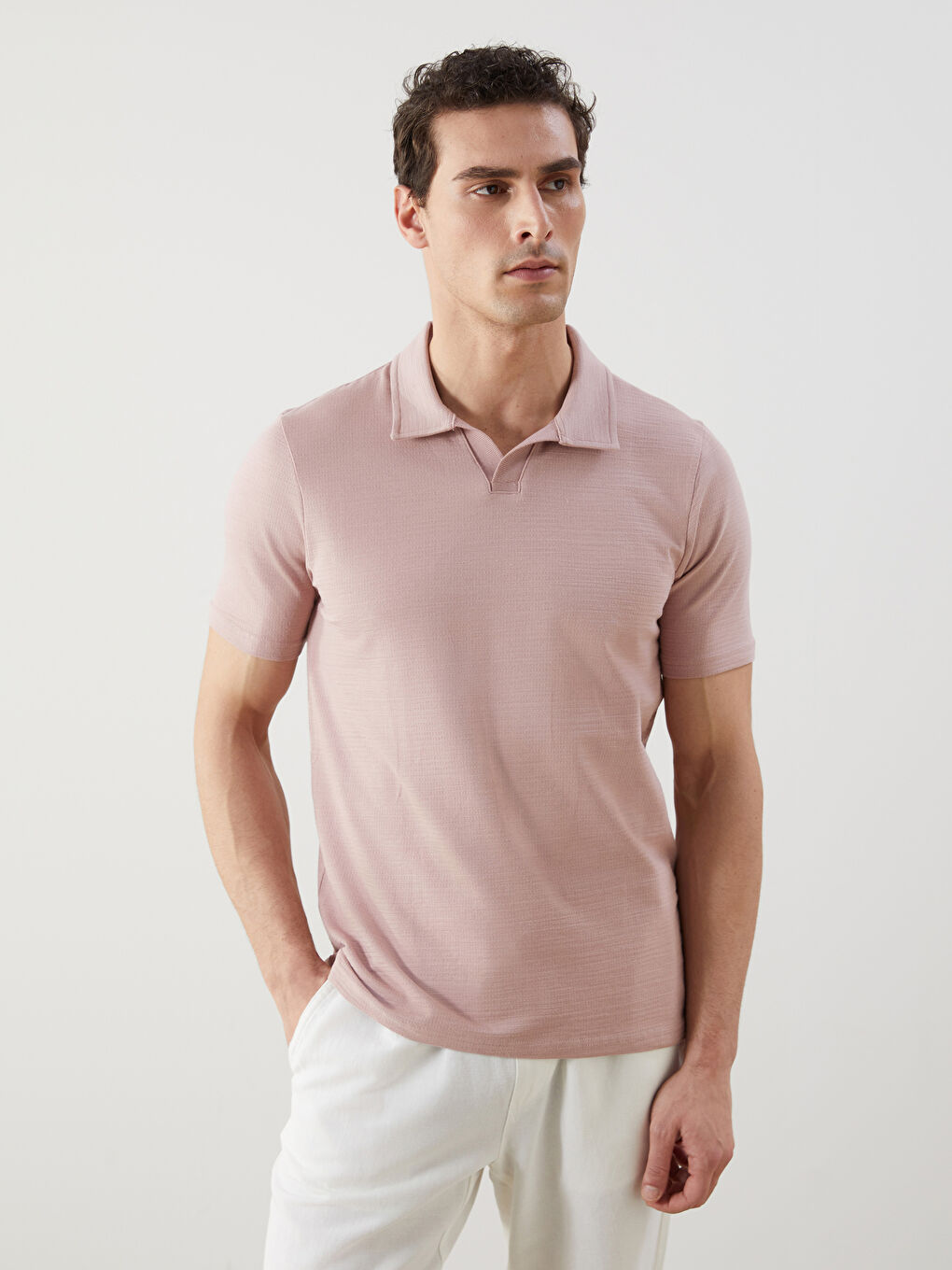 Polo Neck Short Sleeve Men's T-Shirt -S5FF57Z8-Z34