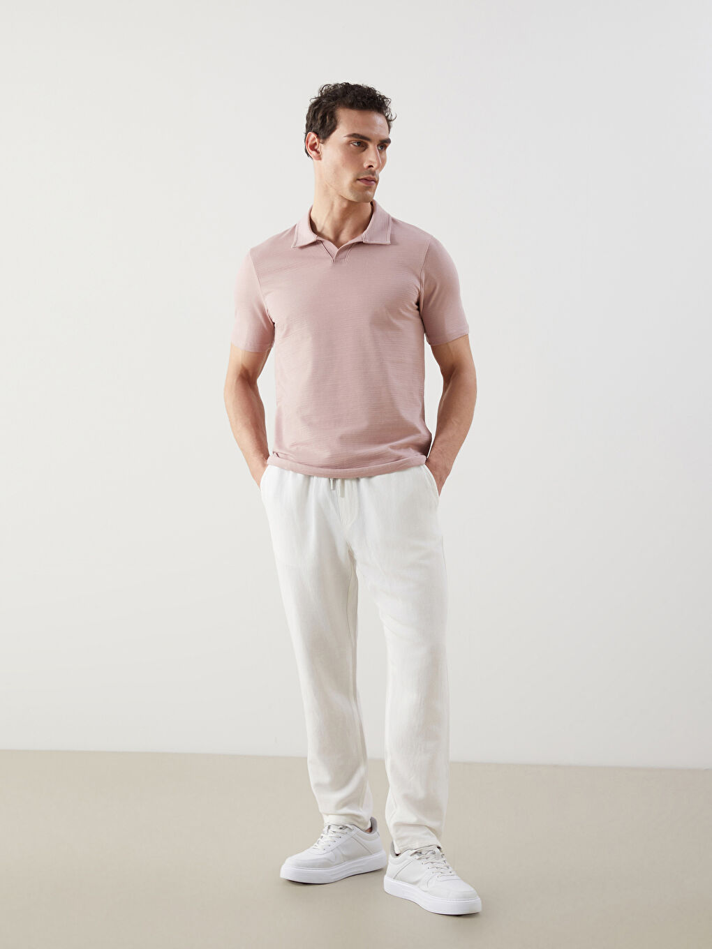 Polo Neck Short Sleeve Men's T-Shirt -S5FF57Z8-Z34
