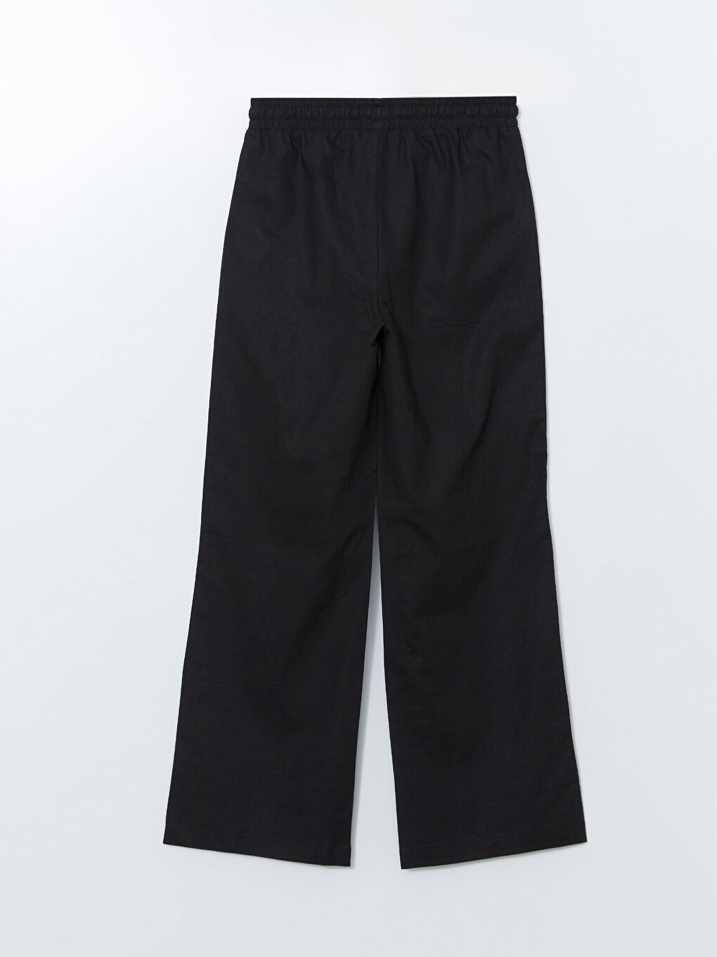 Pantalon Plissé en Mélange de Lin à Taille Élastiquée pour Femmes-5