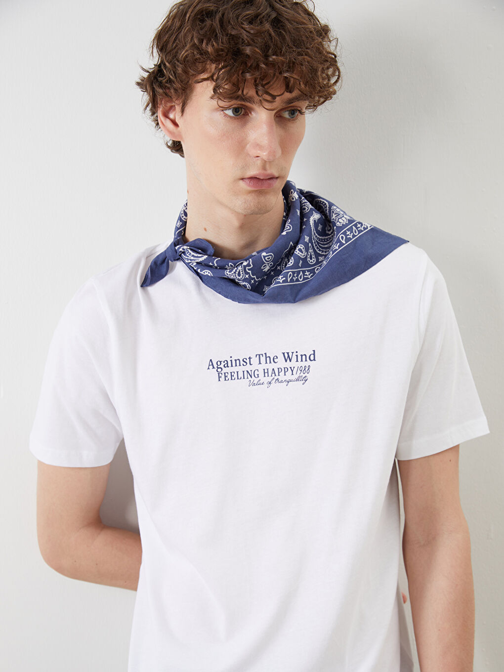 Crew Neck Printed Men's T-Shirt -S5FF74Z8-Q6K
