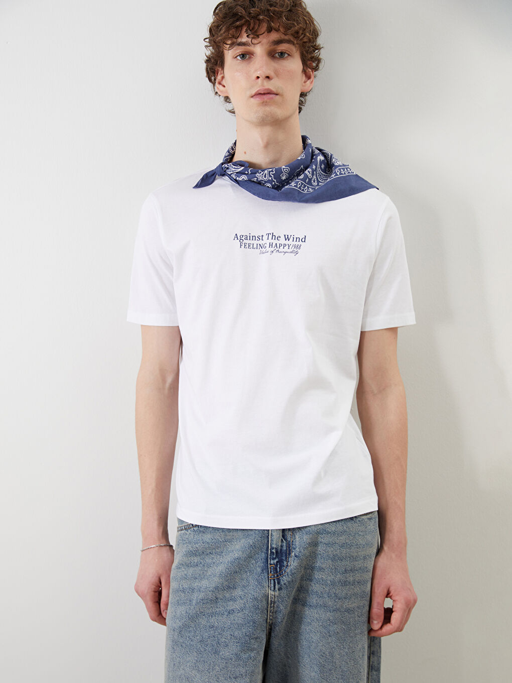 Crew Neck Printed Men's T-Shirt -S5FF74Z8-Q6K