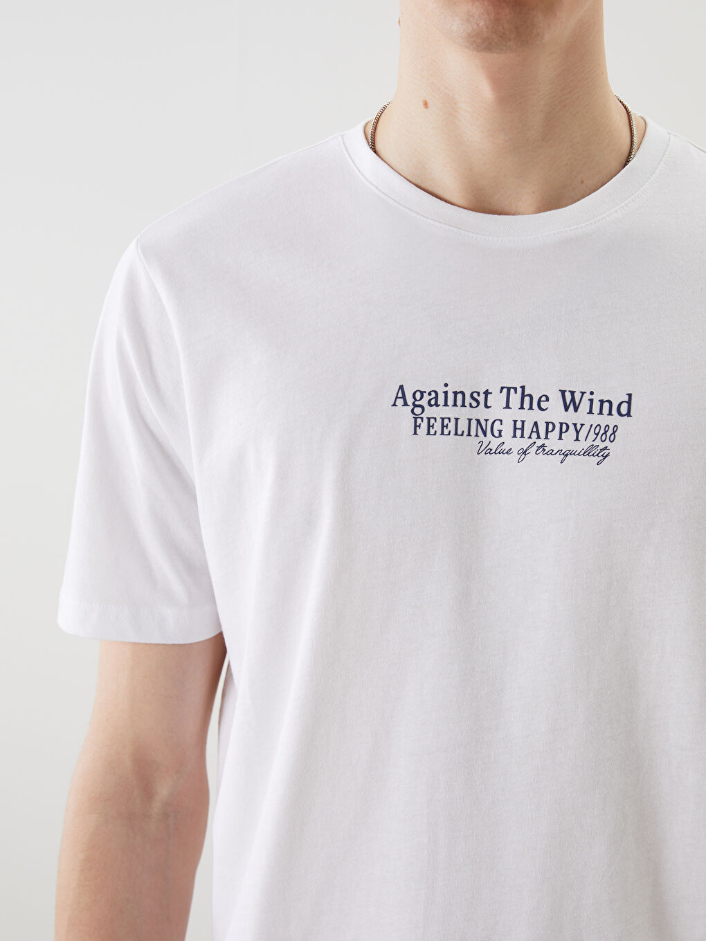 Crew Neck Printed Men's T-Shirt -S5FF74Z8-Q6K