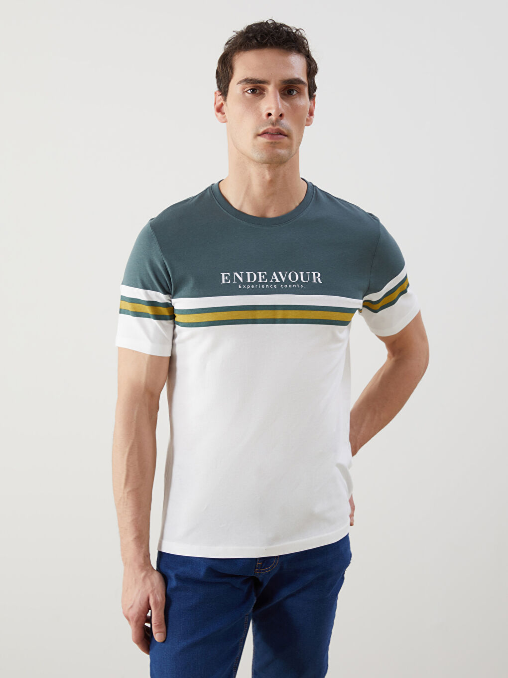 Crew Neck Printed Men's T-Shirt -S5FF75Z8-VJ5