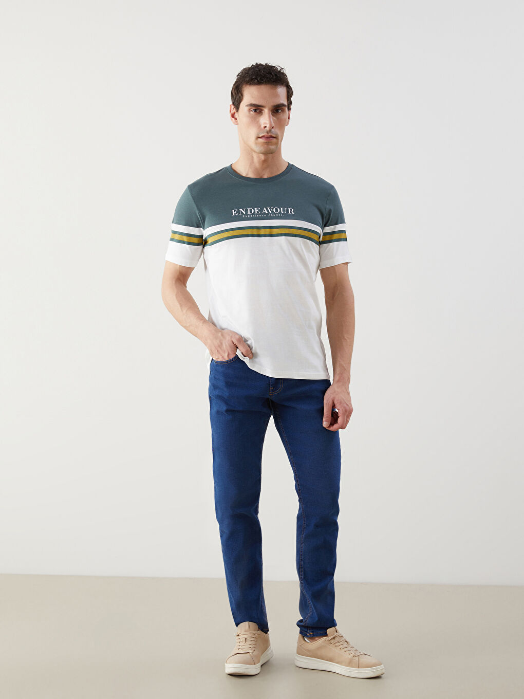 Crew Neck Printed Men's T-Shirt -S5FF75Z8-VJ5