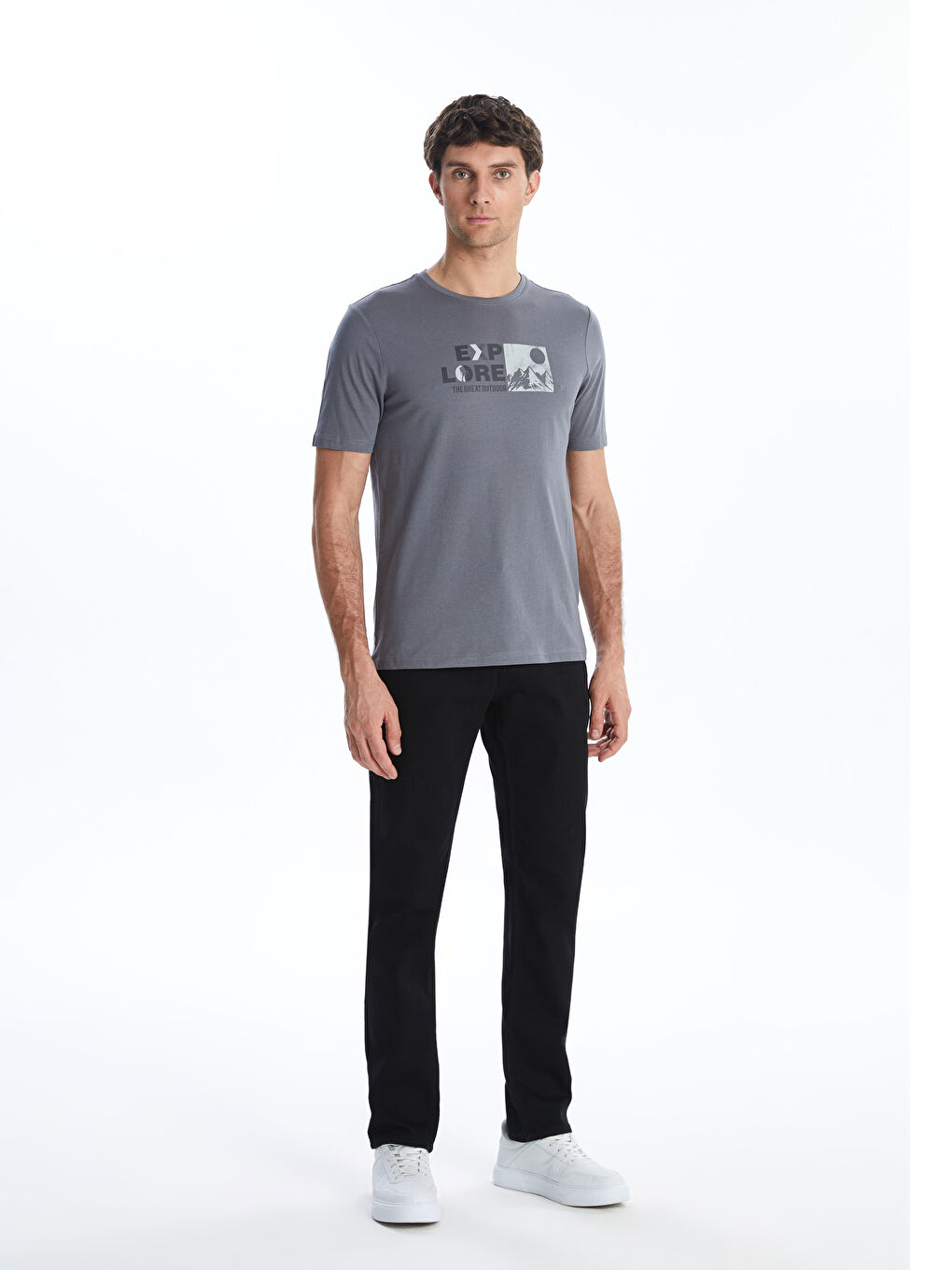 Crew Neck Printed Jersey Men's T-Shirt -S5FF76Z8-R2H