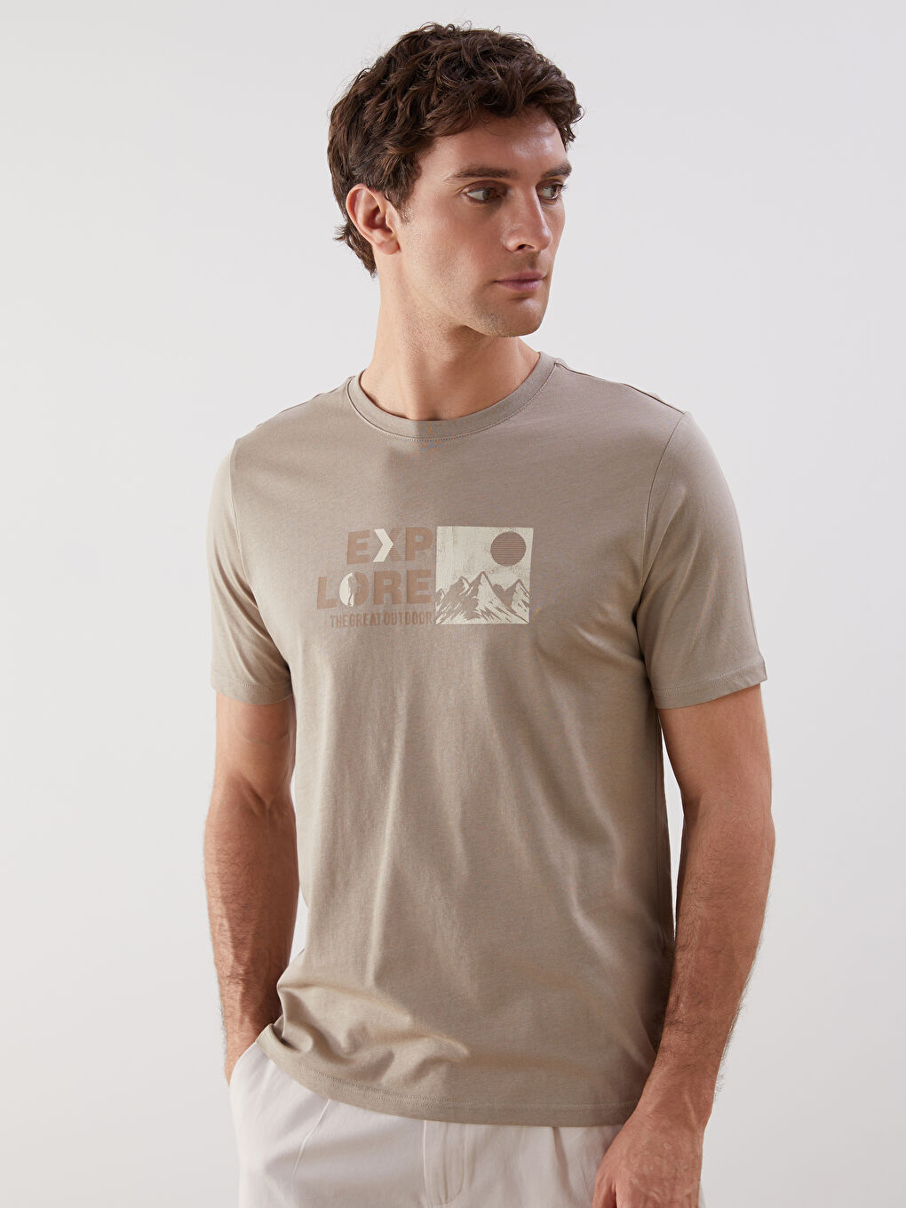 Crew Neck Printed Jersey Men's T-Shirt -S5FF76Z8-Z0L