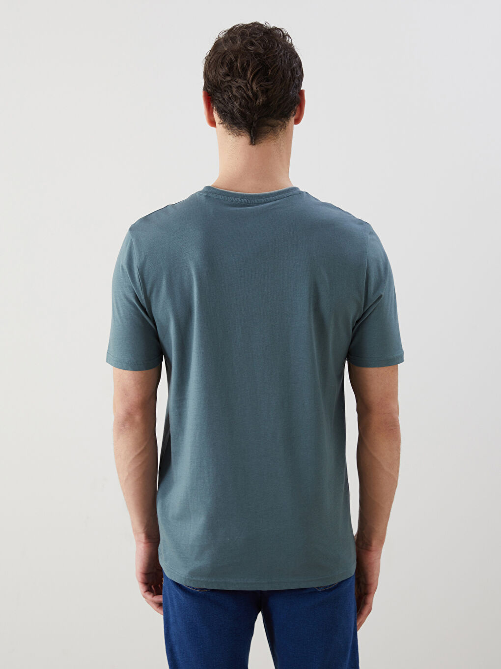 Crew Neck Printed Jersey Piped Men's T-Shirt -S5FF78Z8-VJ5