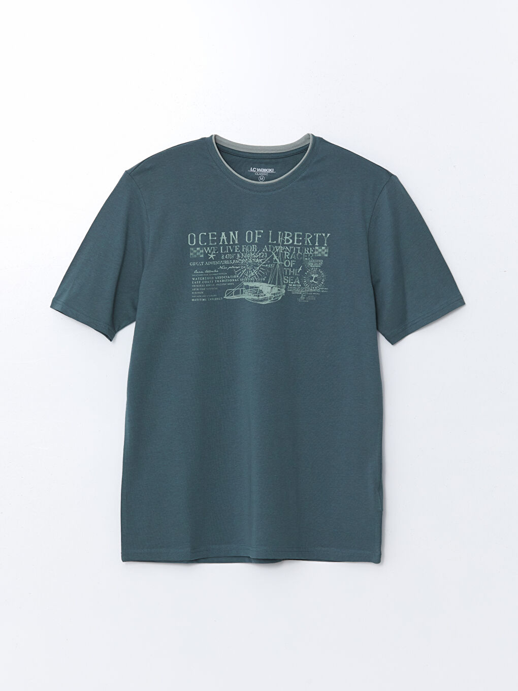 Crew Neck Printed Jersey Piped Men's T-Shirt -S5FF78Z8-VJ5