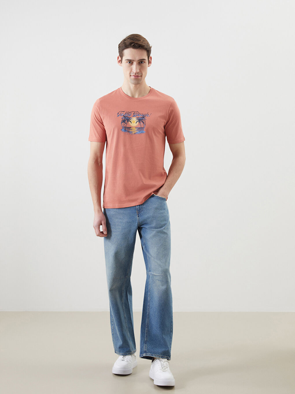 Crew Neck Printed Jersey Men's T-Shirt -S5FF81Z8-YY8