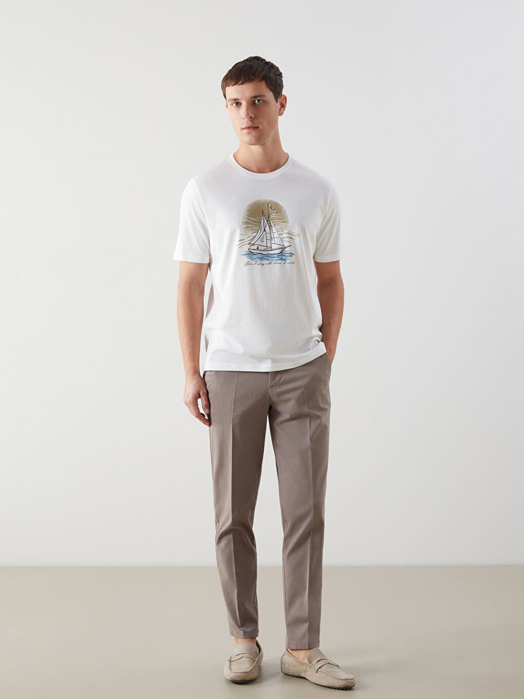 Crew Neck Printed Men's T-Shirt -S5FF82Z8-R9J