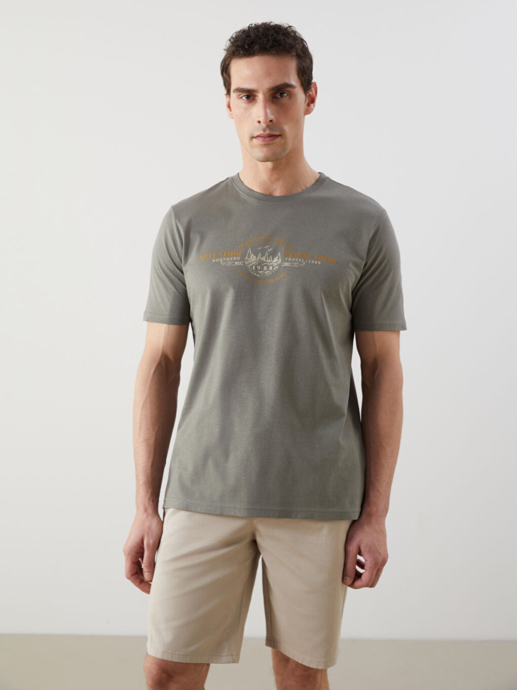 Crew Neck Printed Jersey Men's T-Shirt -S5FF88Z8-P5X