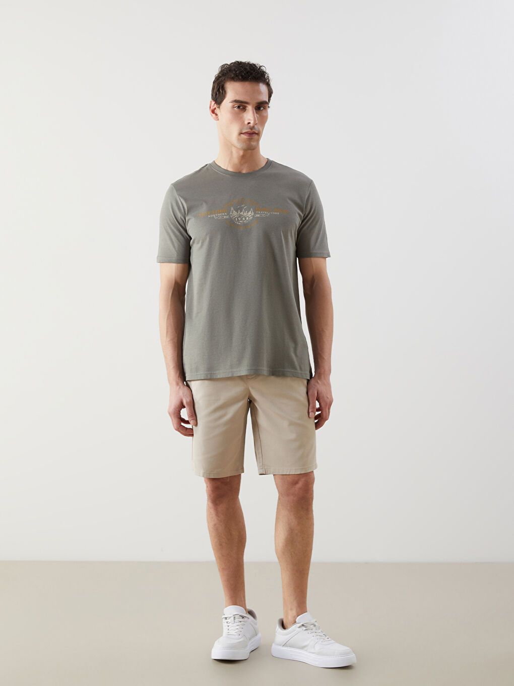 Crew Neck Printed Jersey Men's T-Shirt -S5FF88Z8-P5X