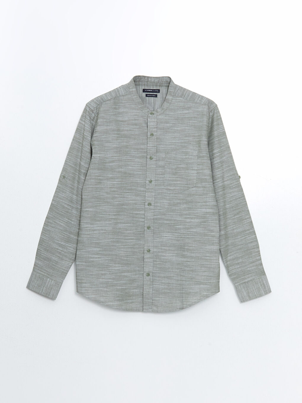 Chemise pour Hommes à Manches Longues en Popeline Coupe Régulière-4