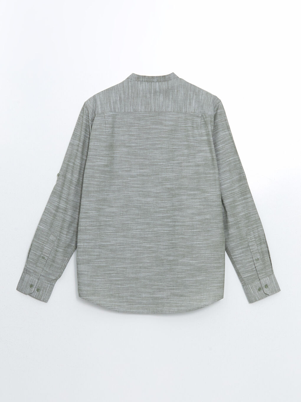 Chemise pour Hommes à Manches Longues en Popeline Coupe Régulière-5