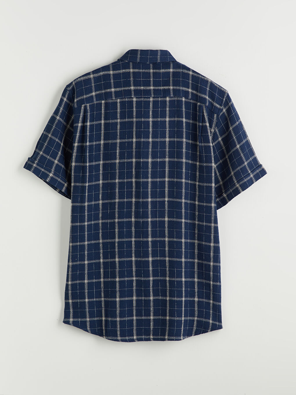 LCWAIKIKI Classic Standardni kroj Kratki rukav Karirani dezen Poplin Muška košulja -S5FF94Z8-LN6