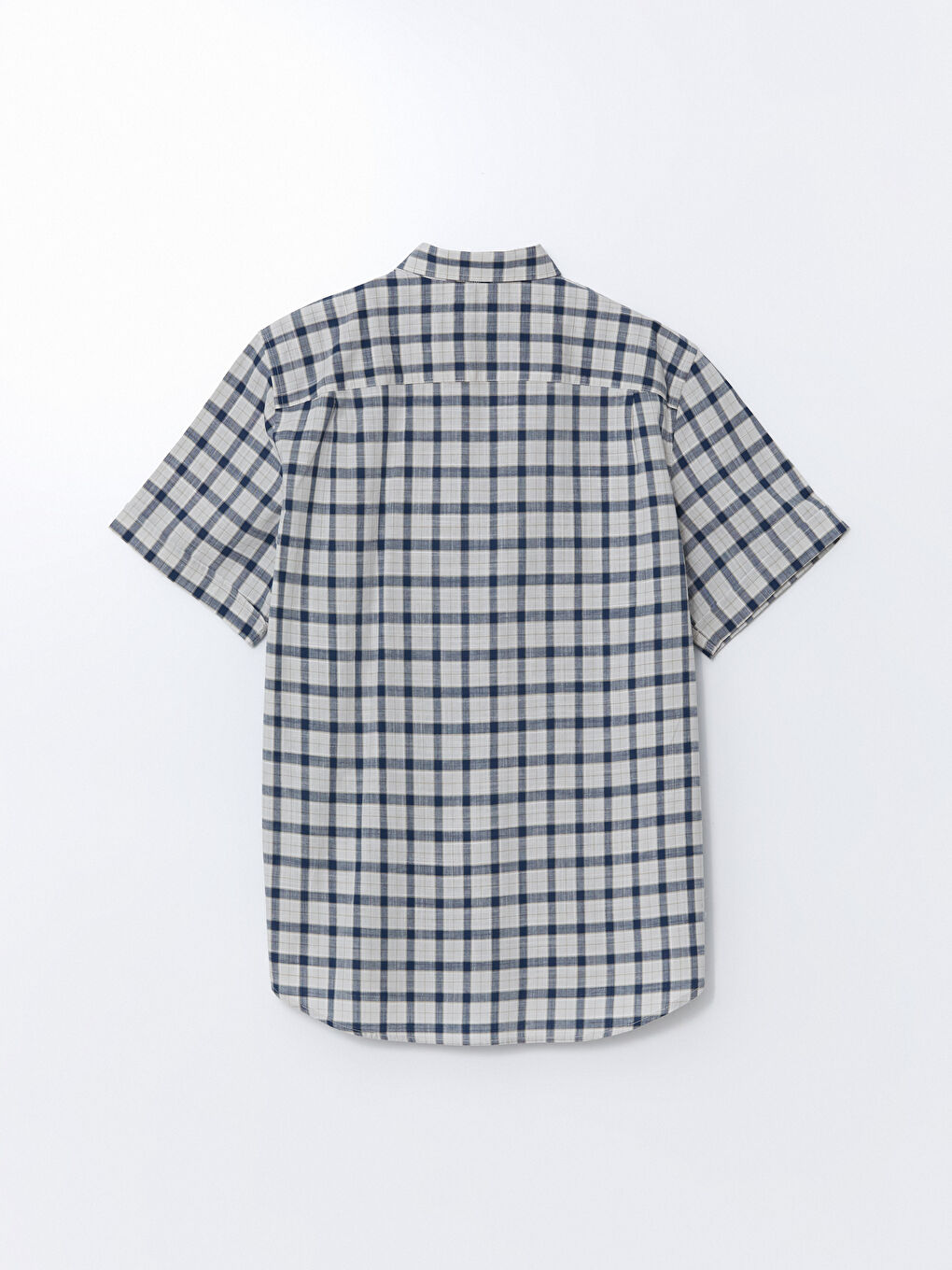 LCWAIKIKI Classic Regular Fit Short Sleeve Plaid Poplin Men's Shirt -S5FG03Z8-LKQ