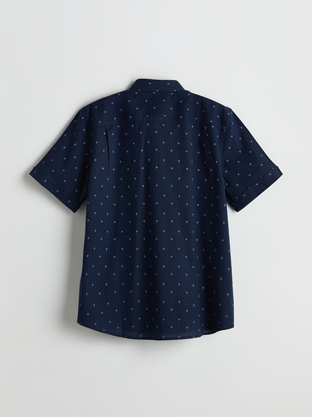 LCWAIKIKI Classic Regular Fit Short Sleeve Patterned Poplin Men's Shirt -S5FG13Z8-LS3