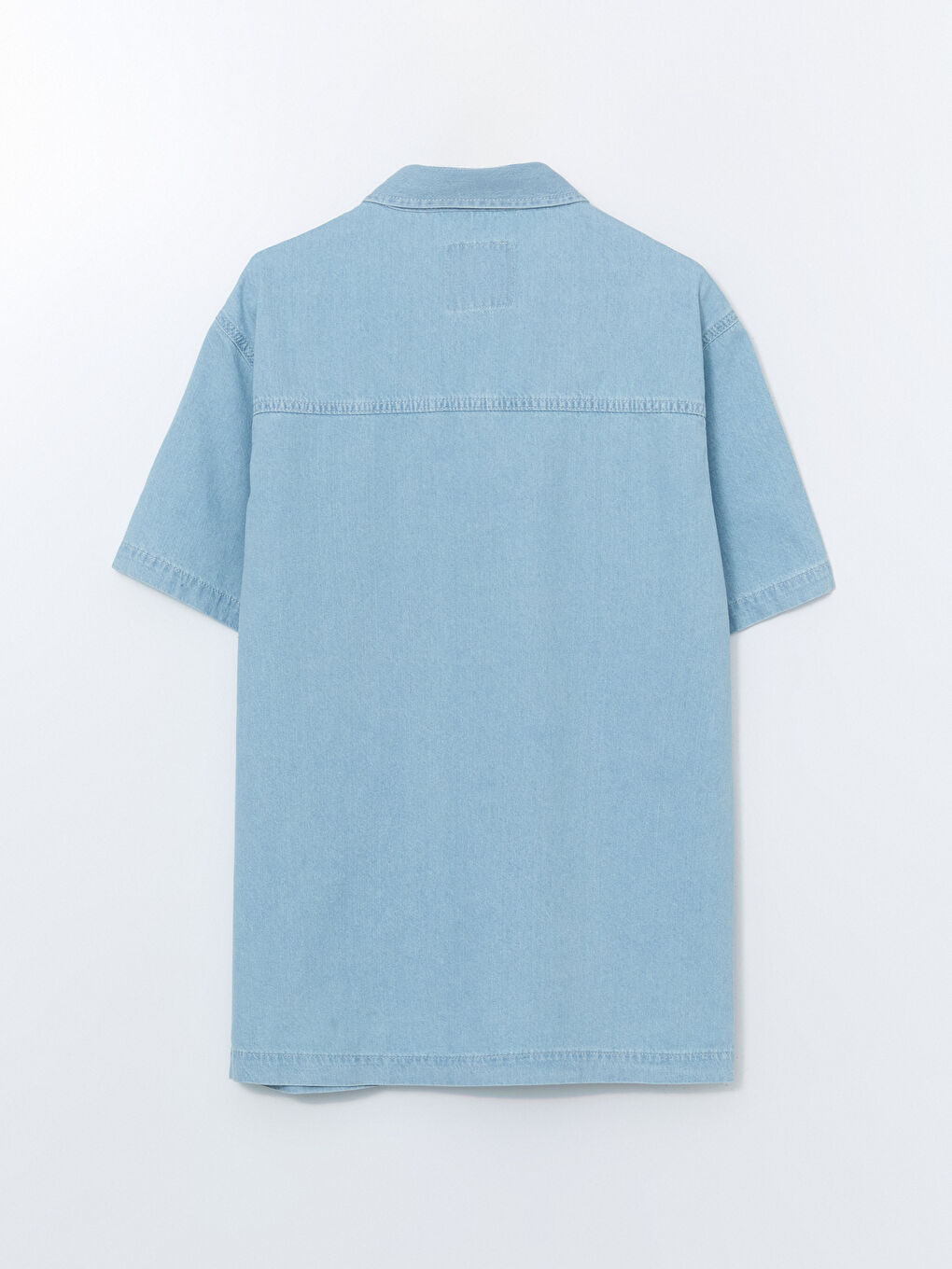 Relaxed Fit Short Sleeve Men's Denim Shirt -S5FG14Z8-311