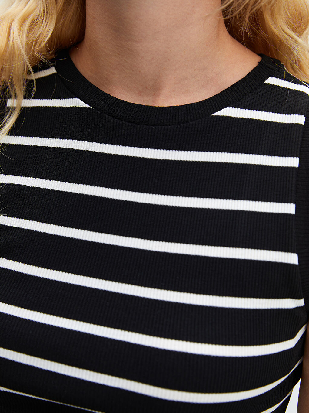 LCW ECO Crew Neck Striped Women's Tank Top -S5FG18Z8-LEG