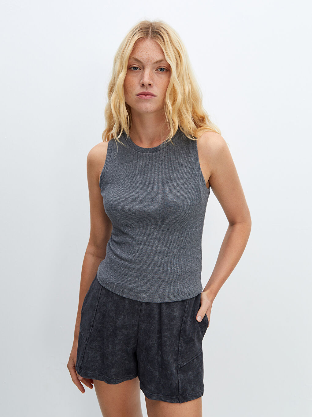 LCW ECO Crew Neck Women's Tank Top -S5FG19Z8-CT3