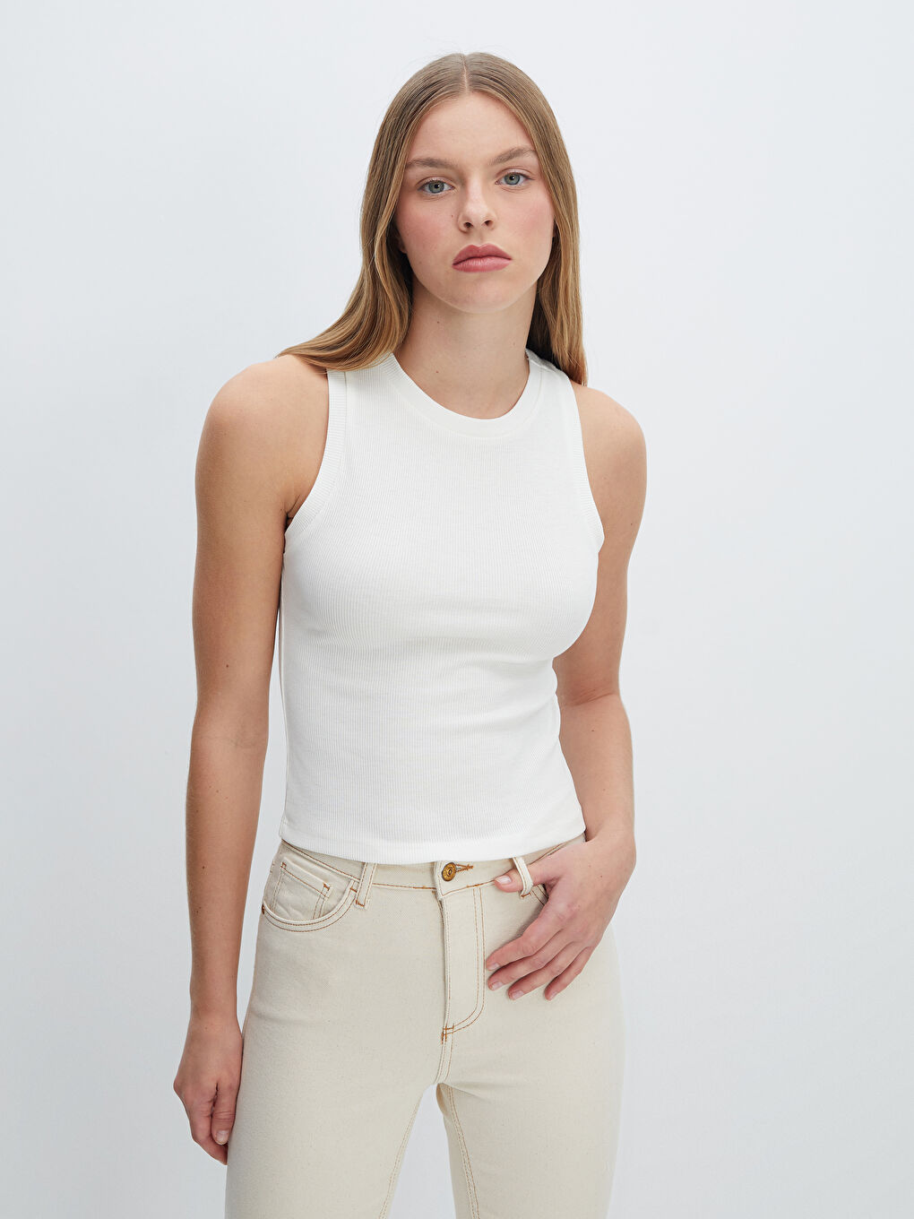 LCW ECO Crew Neck Women's Tank Top -S5FG20Z8-R9J