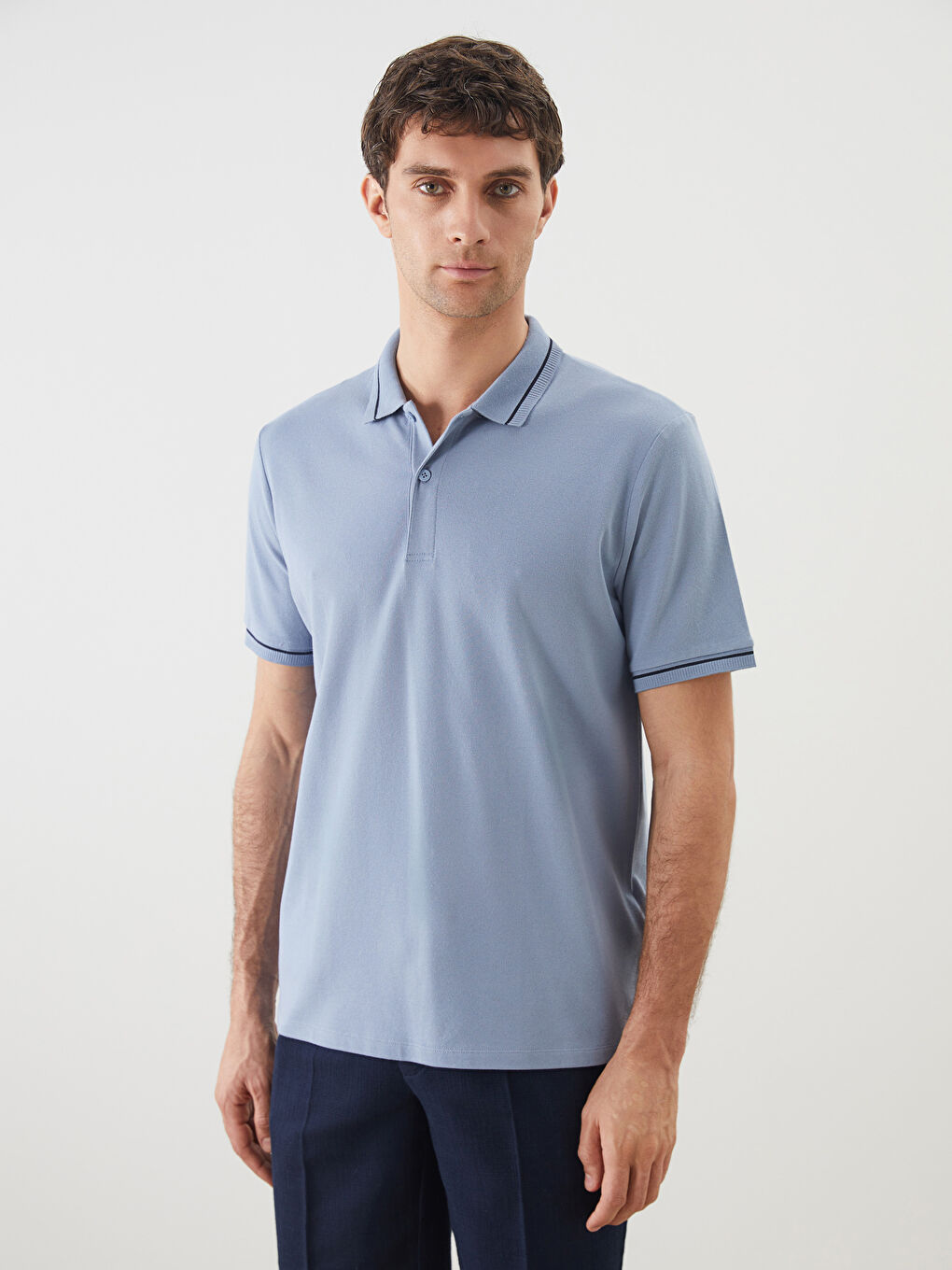 Polo Neck Pique Men's T-Shirt -S5FG49Z8-QZA