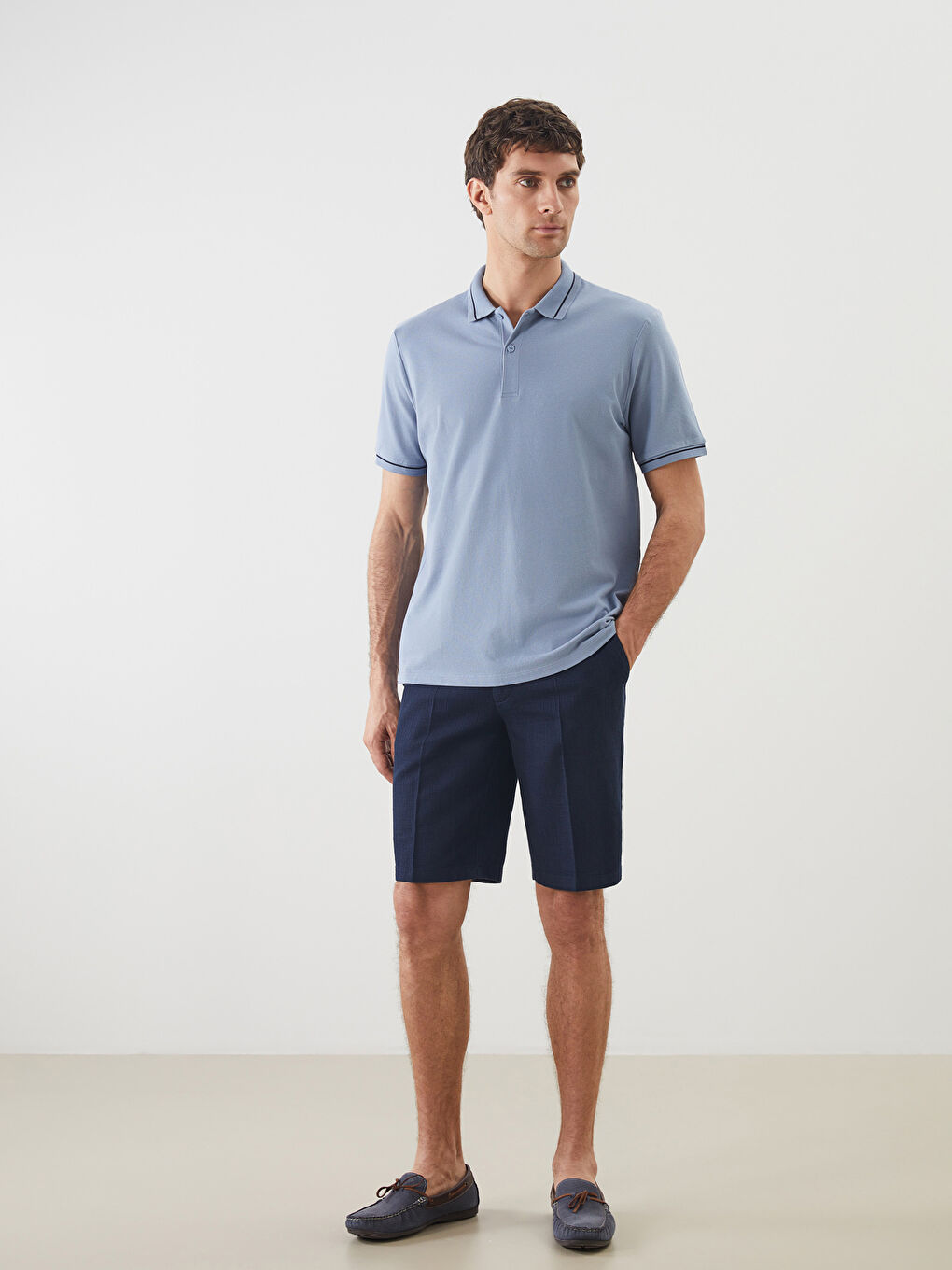 Polo Neck Pique Men's T-Shirt -S5FG49Z8-QZA