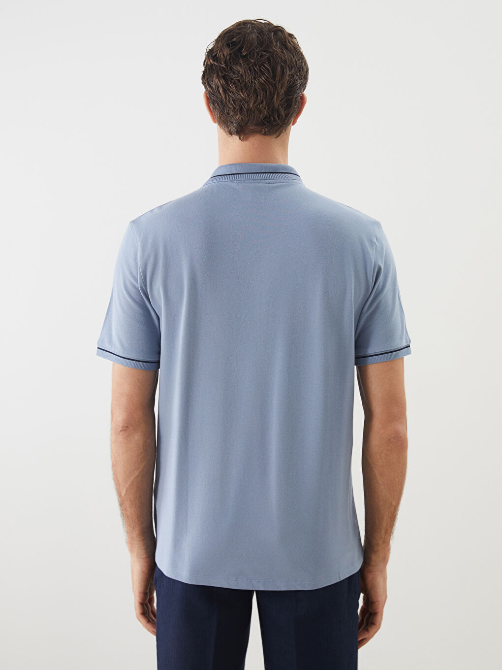 Polo Neck Pique Men's T-Shirt -S5FG49Z8-QZA
