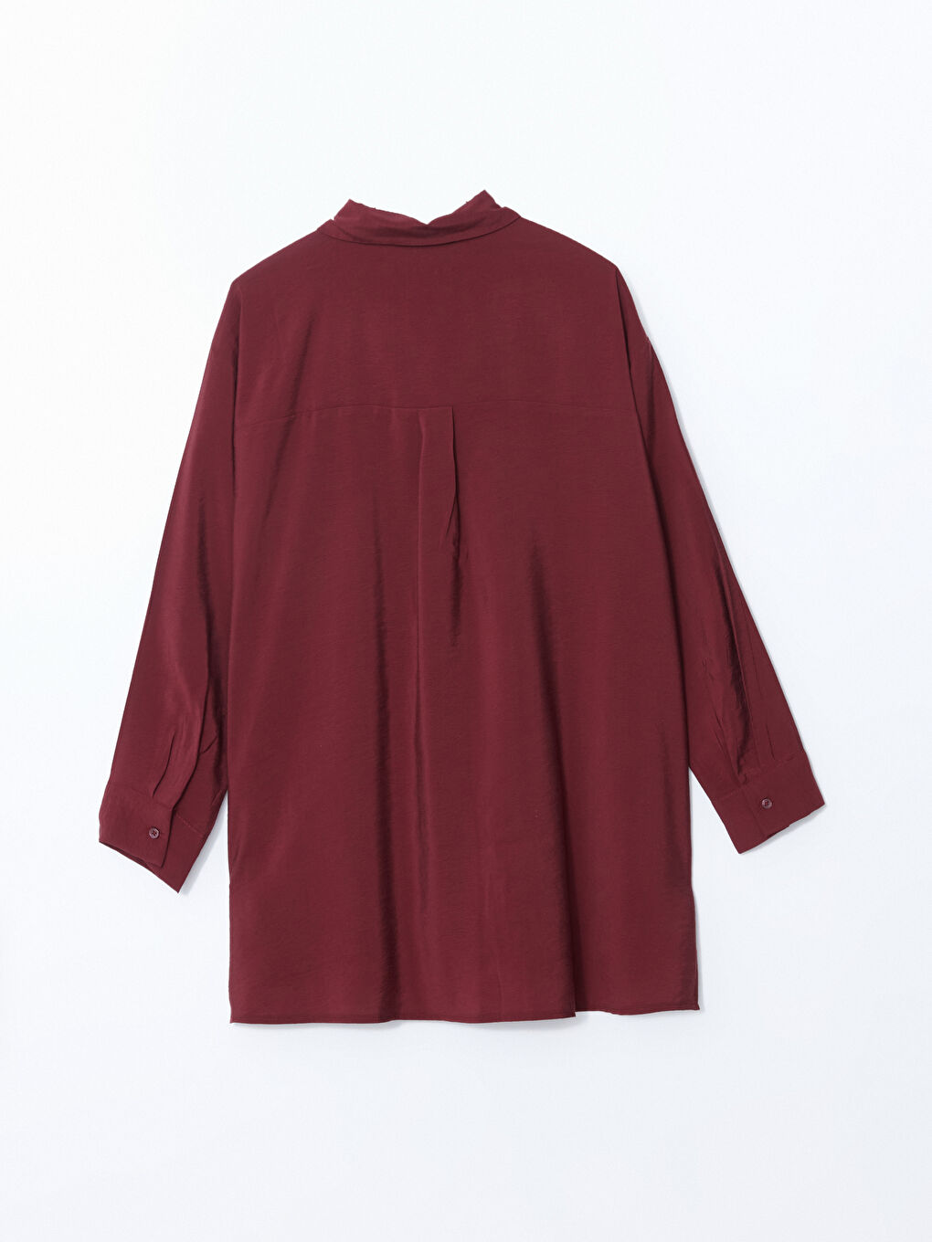 LCW Modest Bordo Oversize Kadın Gömlek Tunik - 5