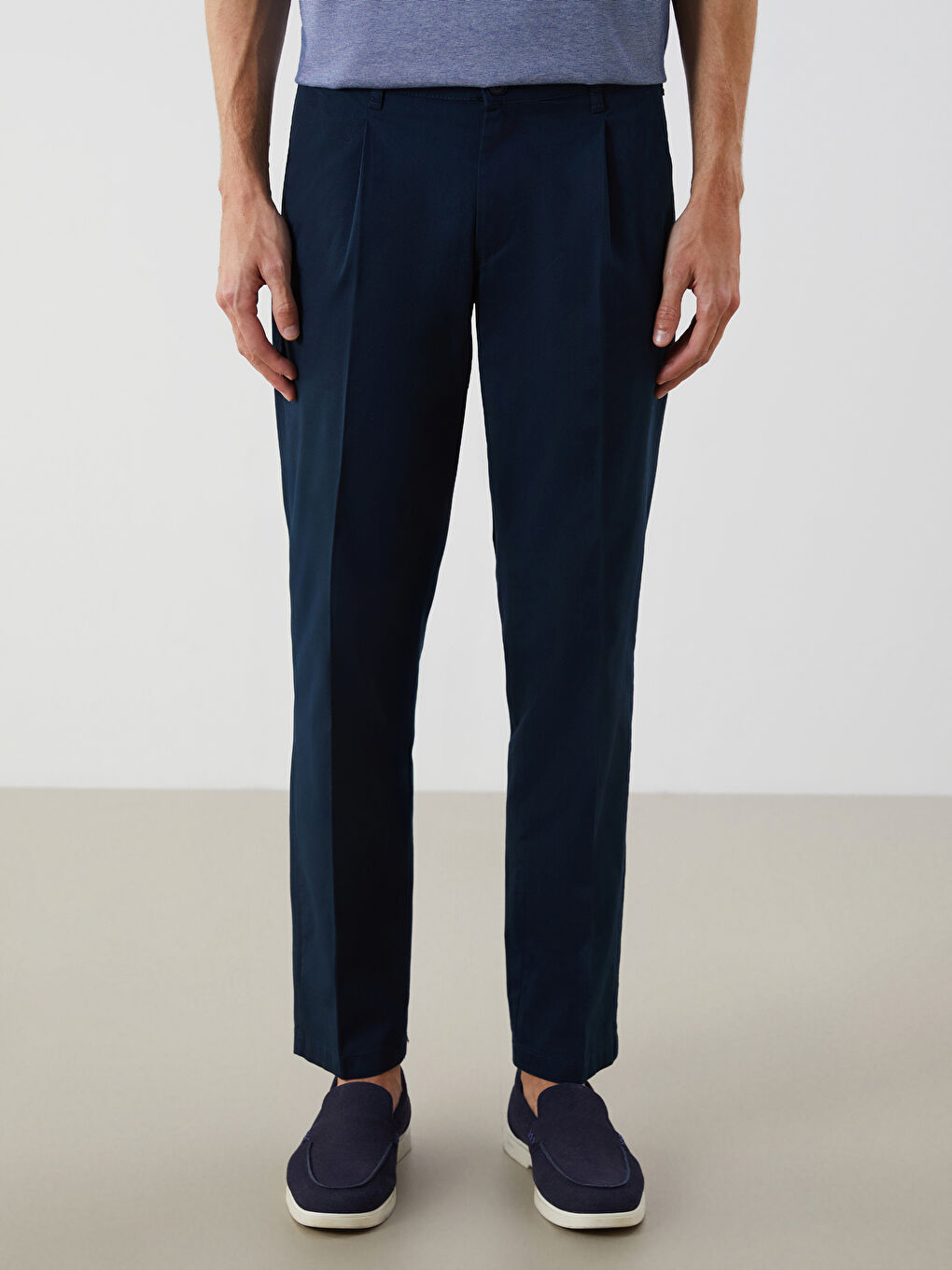 Standard Fit Gabardine Men's Chino Trousers -S5FG90Z8-KN7