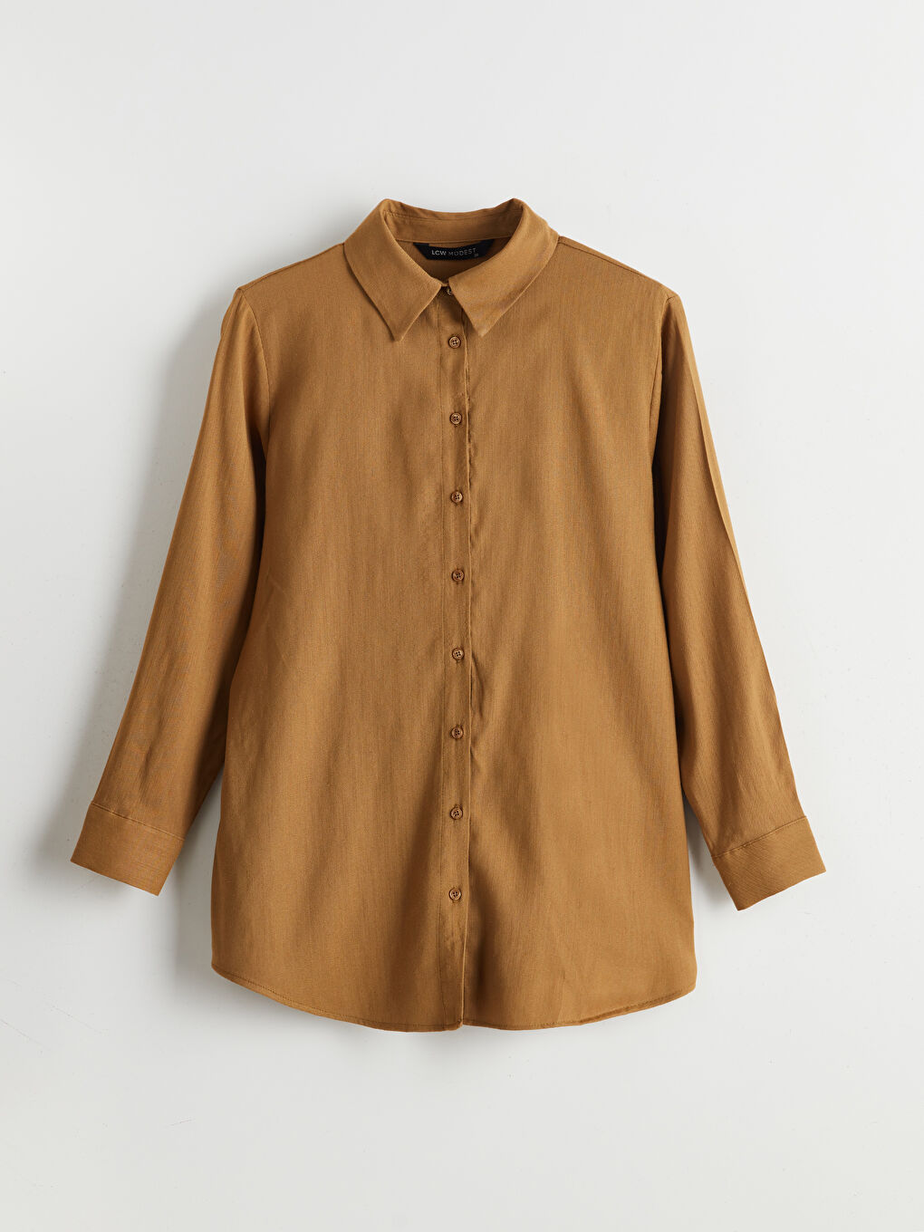 Yeşil Keten Karışımlı Kadın Gömlek Tunik-6