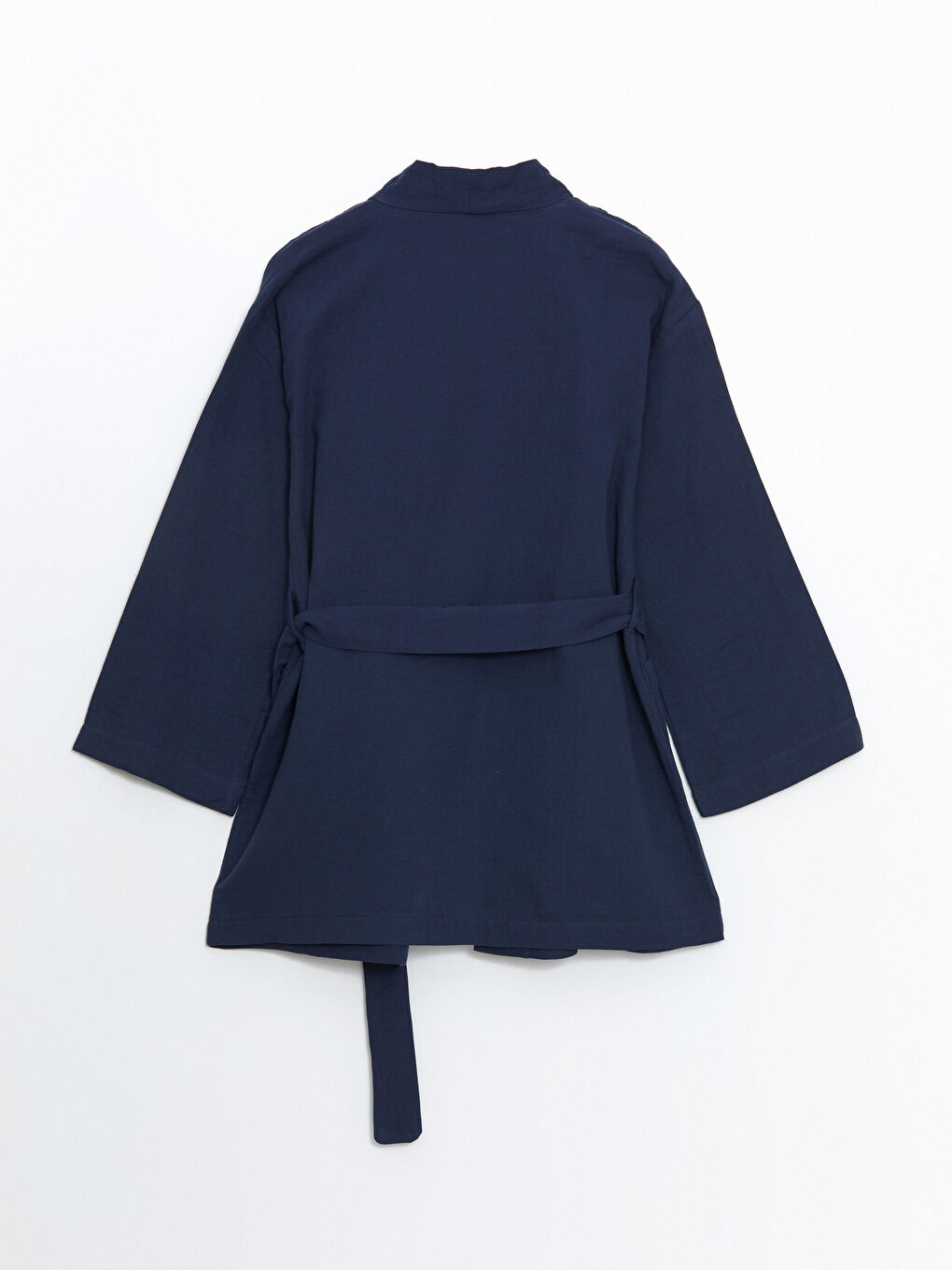 Shawl Collar Plain Long Sleeve Oversize Muslin Women's Kimono -S5FH39Z8-CVM