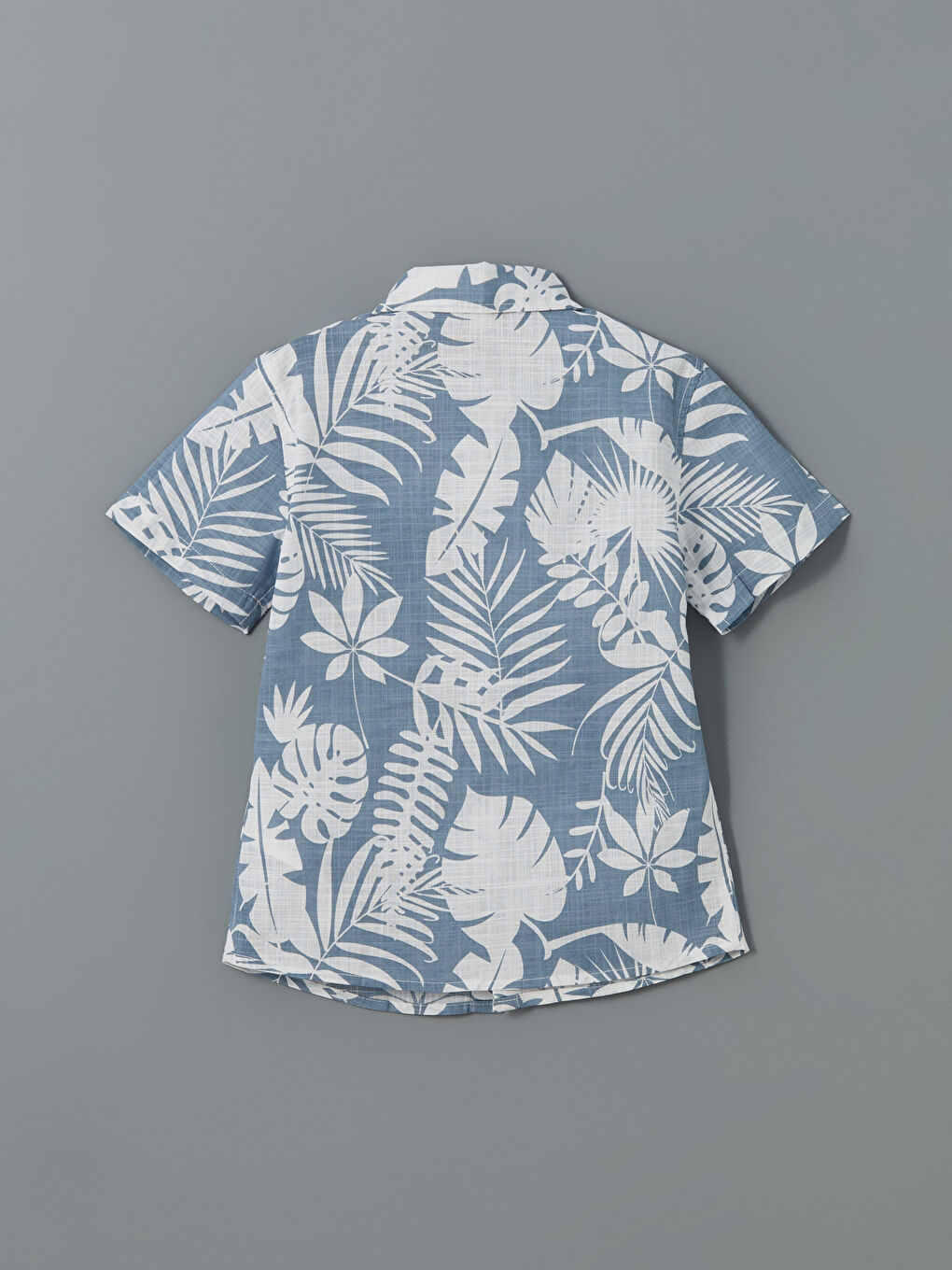 İndigo Kısa Kollu Baskılı Erkek Çocuk Gömlek-1