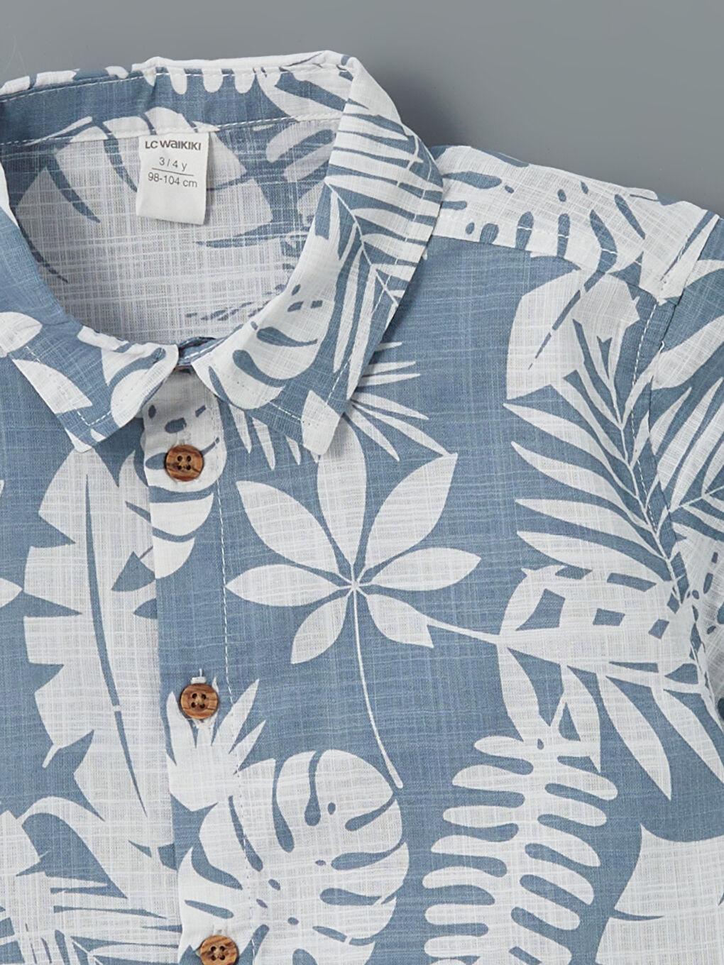 İndigo Kısa Kollu Baskılı Erkek Çocuk Gömlek-2