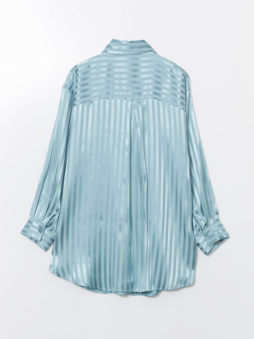 Striped Oversize Satin Women's Shirt Tunic -S5FH72Z8-CVD