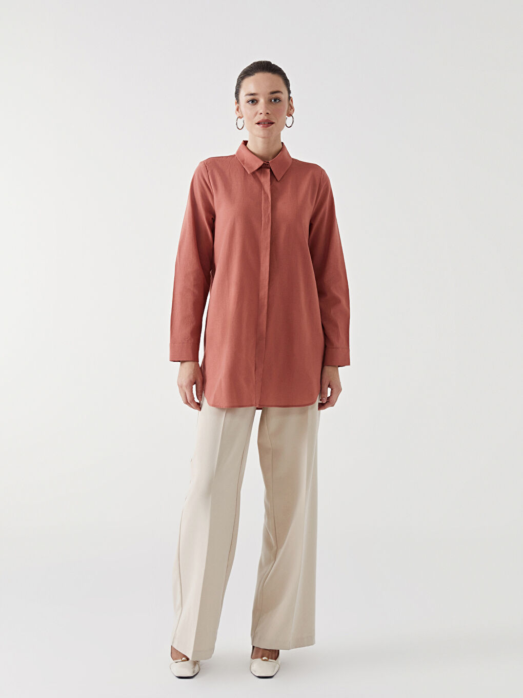 Regular Fit Women’S Shirt Tunic -S5FH76Z8-GZZ
