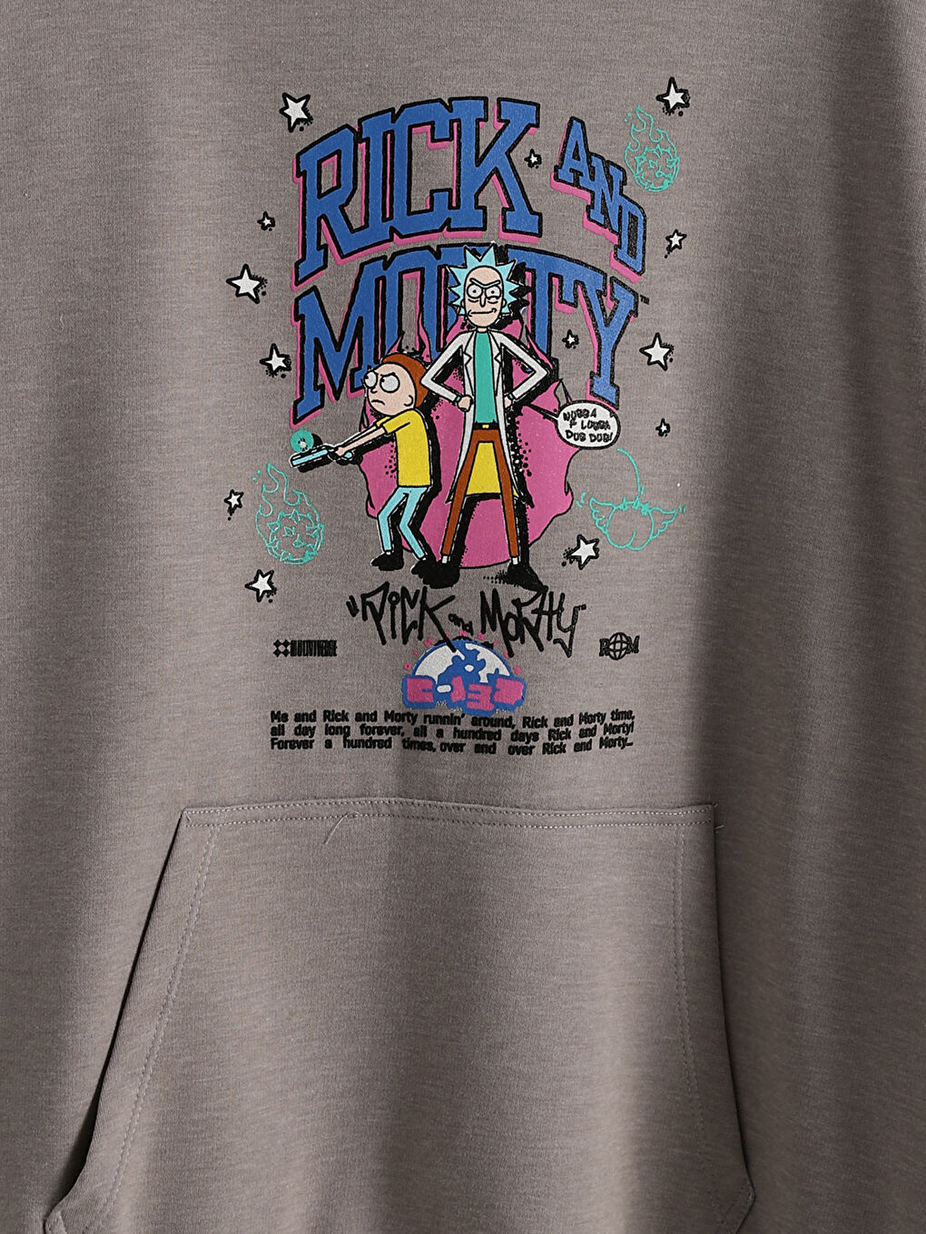 Rick and Morty Printed Long Sleeve Oversize Women's Hoodie-2